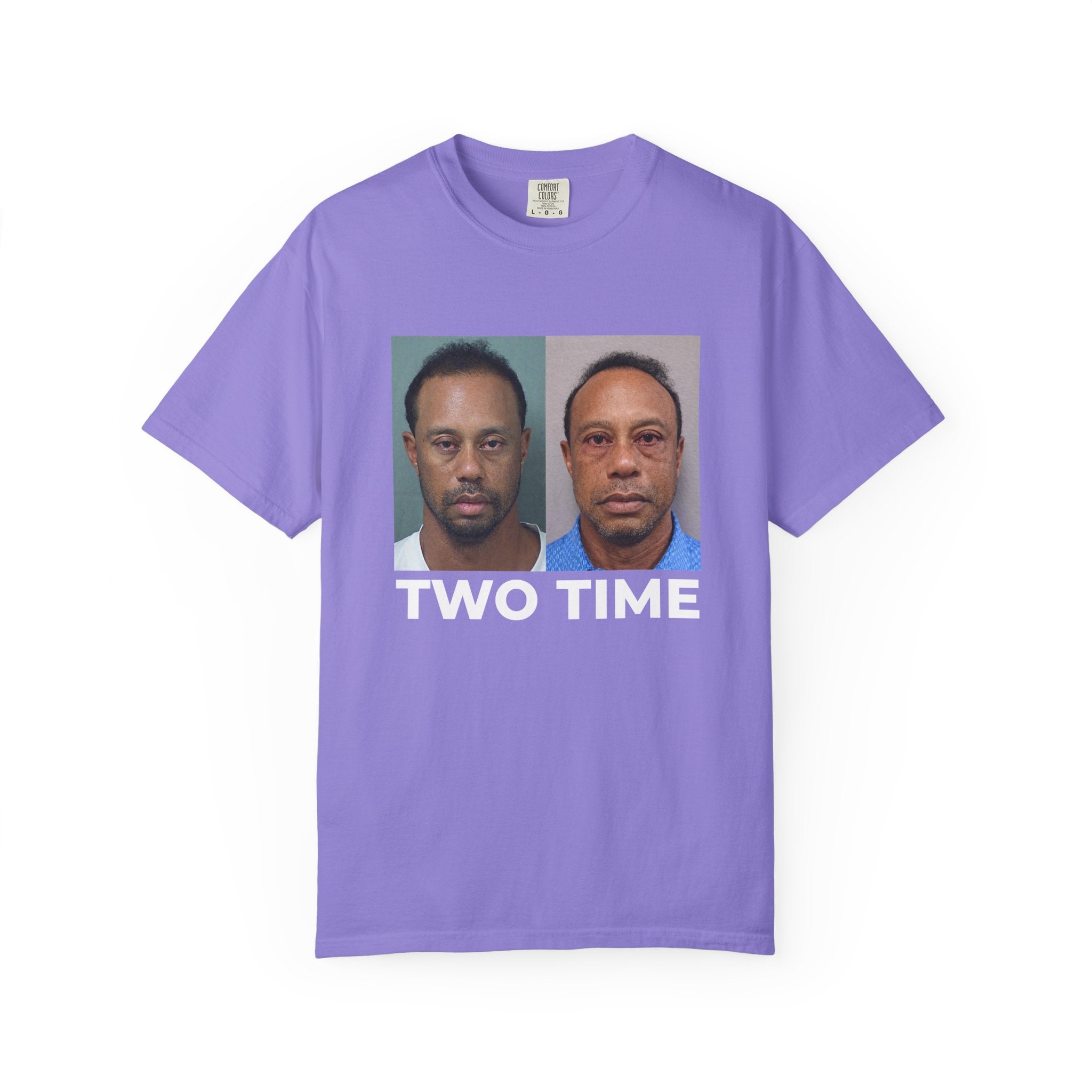 Tiger Two Time Golf Mugshot Shirt