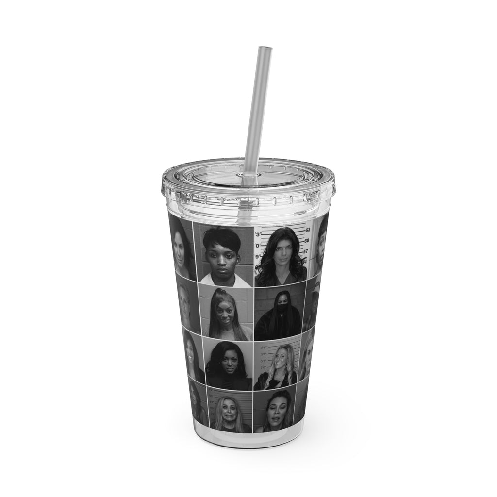 Real Housewives Mugshot Tumbler with Straw