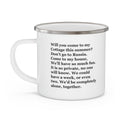 Come to the Cottage Enamel Camping Mug