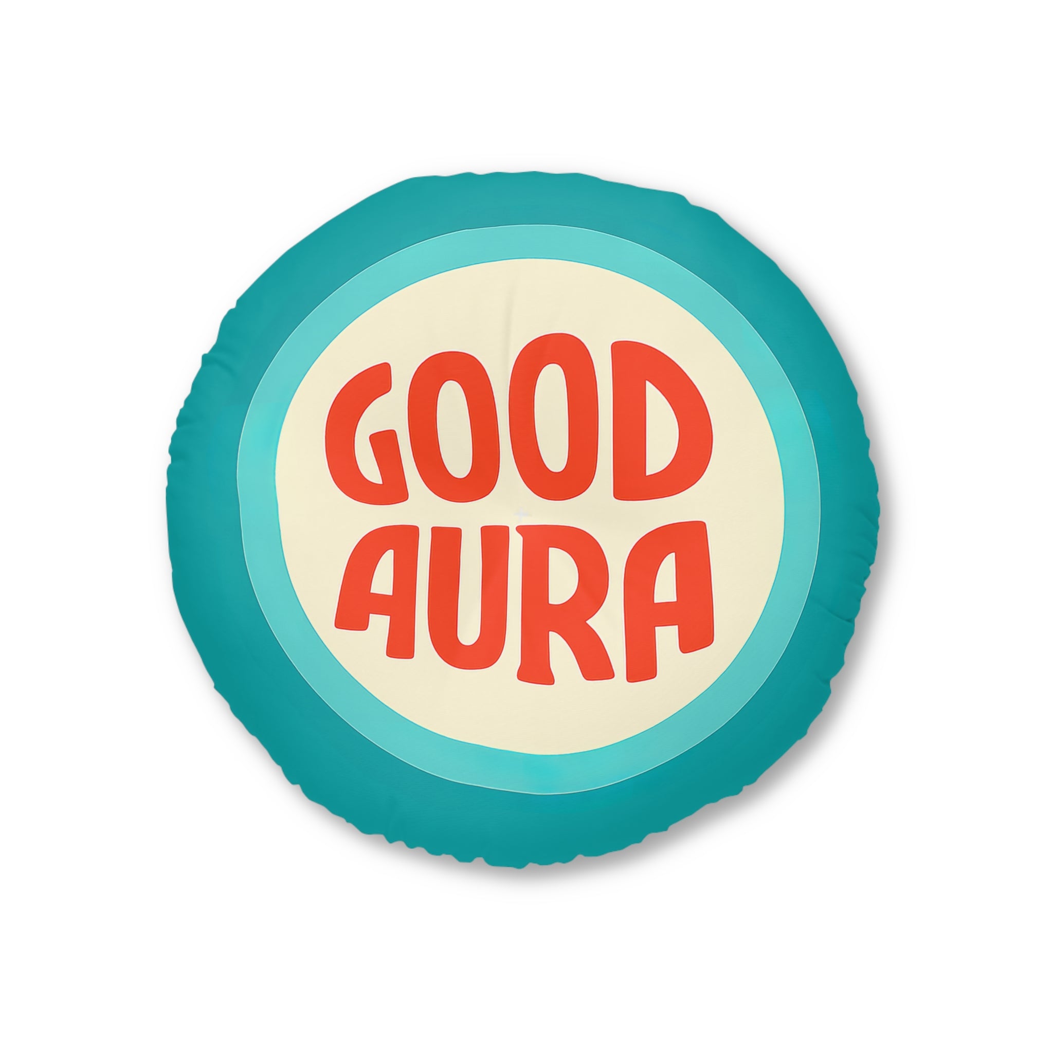 Good Aura Round Throw Pillow