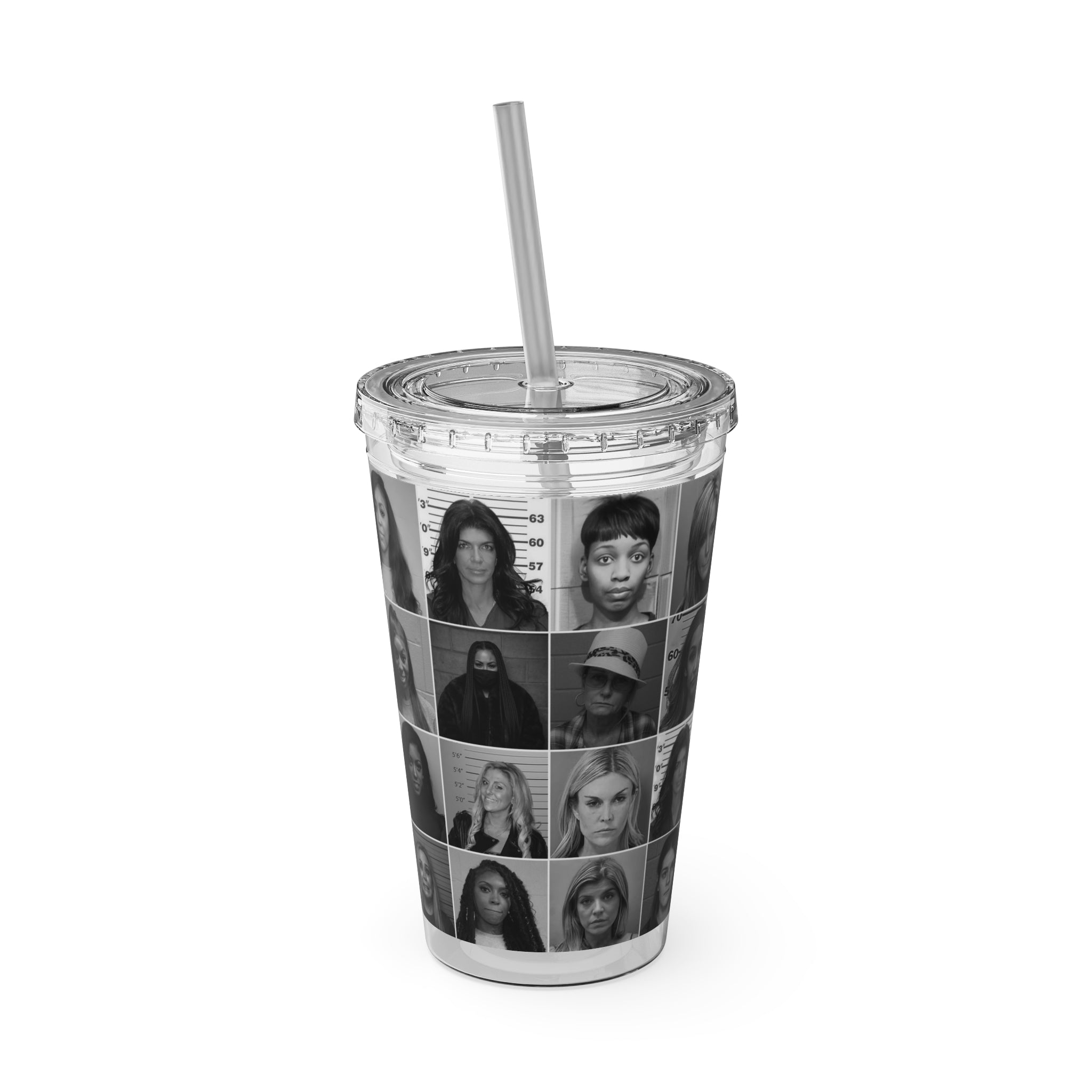 Real Housewives Mugshot Tumbler with Straw
