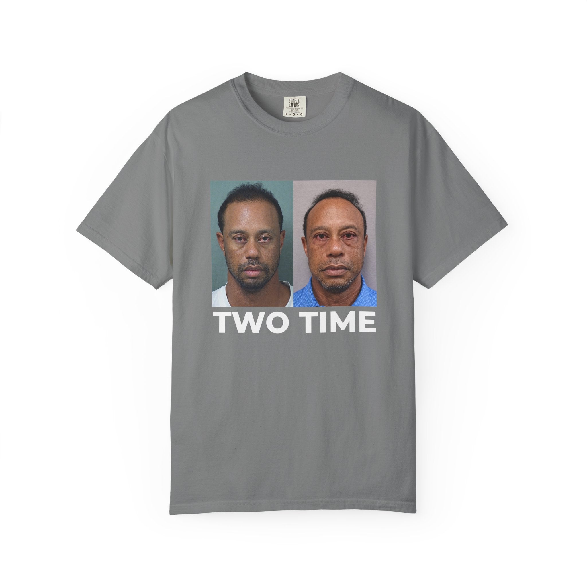 Tiger Two Time Golf Mugshot Shirt