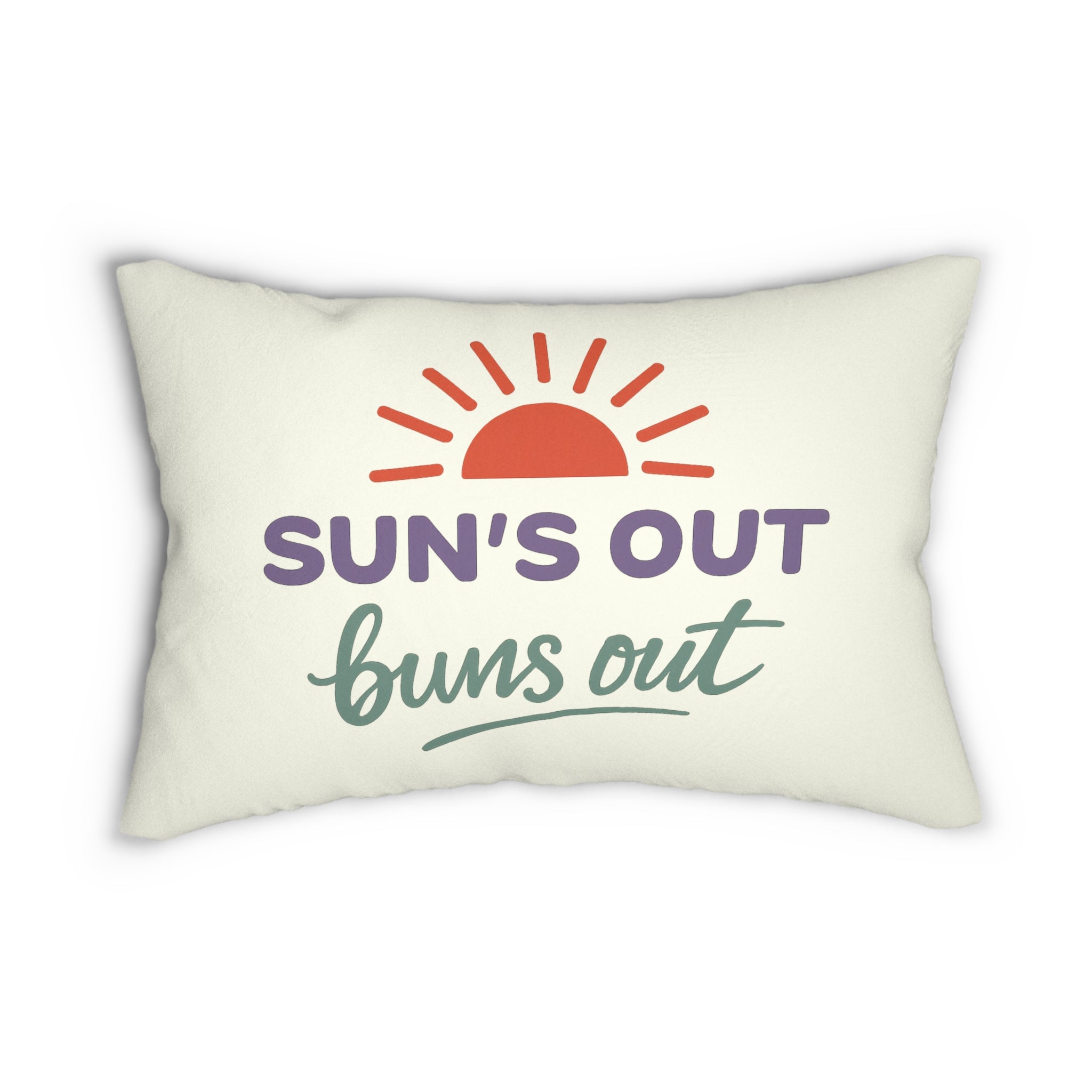 Suns Out Buns Out Throw Pillow
