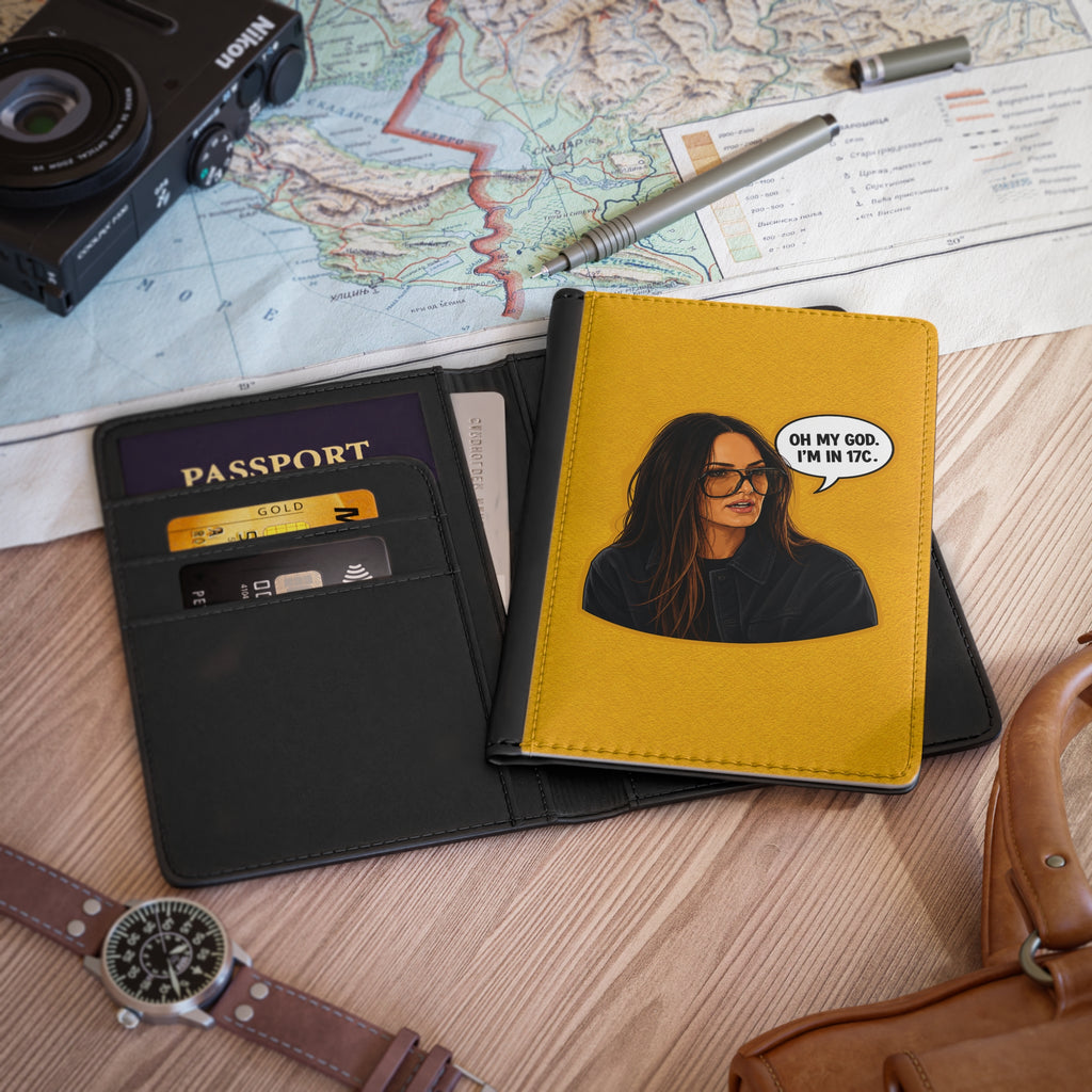 Lisa Barlow Passport Holder, Oh my God, I'm in 17C Passport Cover