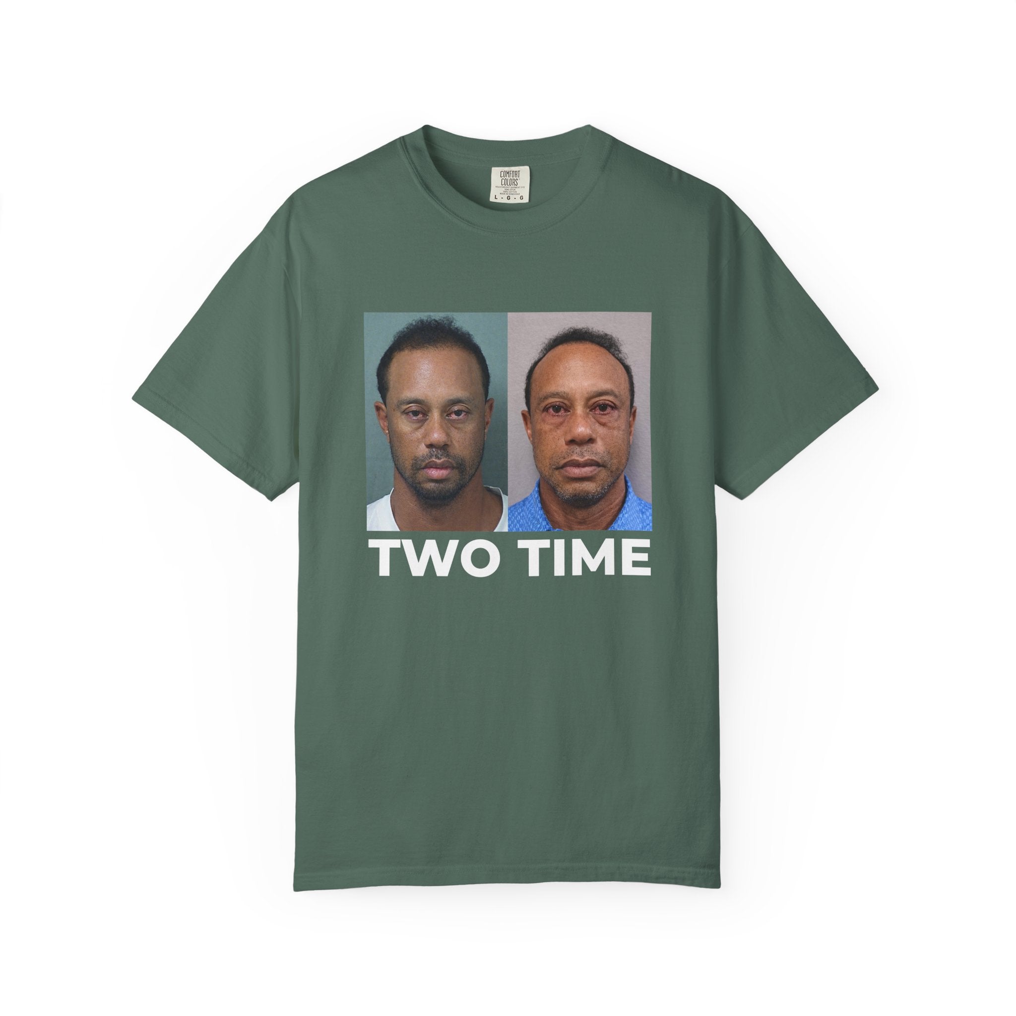 Tiger Two Time Golf Mugshot Shirt