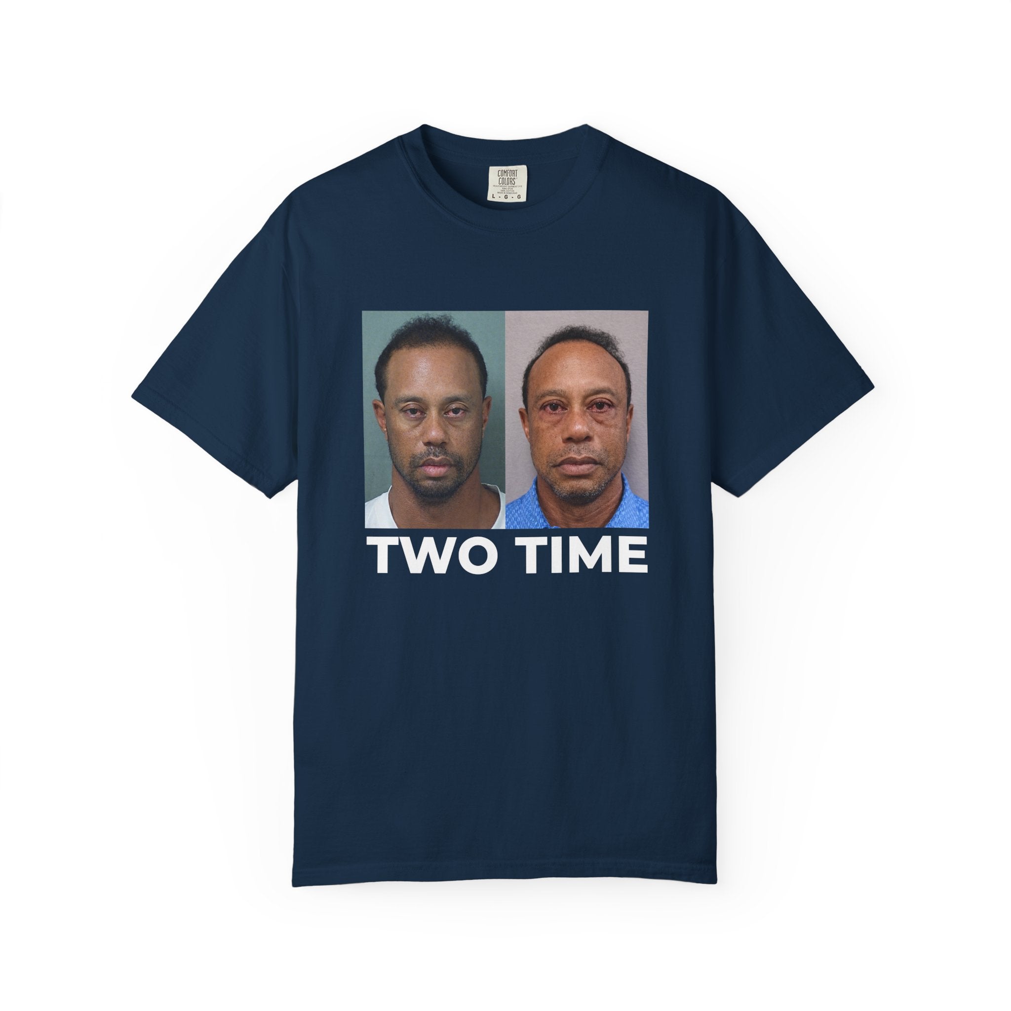 Tiger Two Time Golf Mugshot Shirt