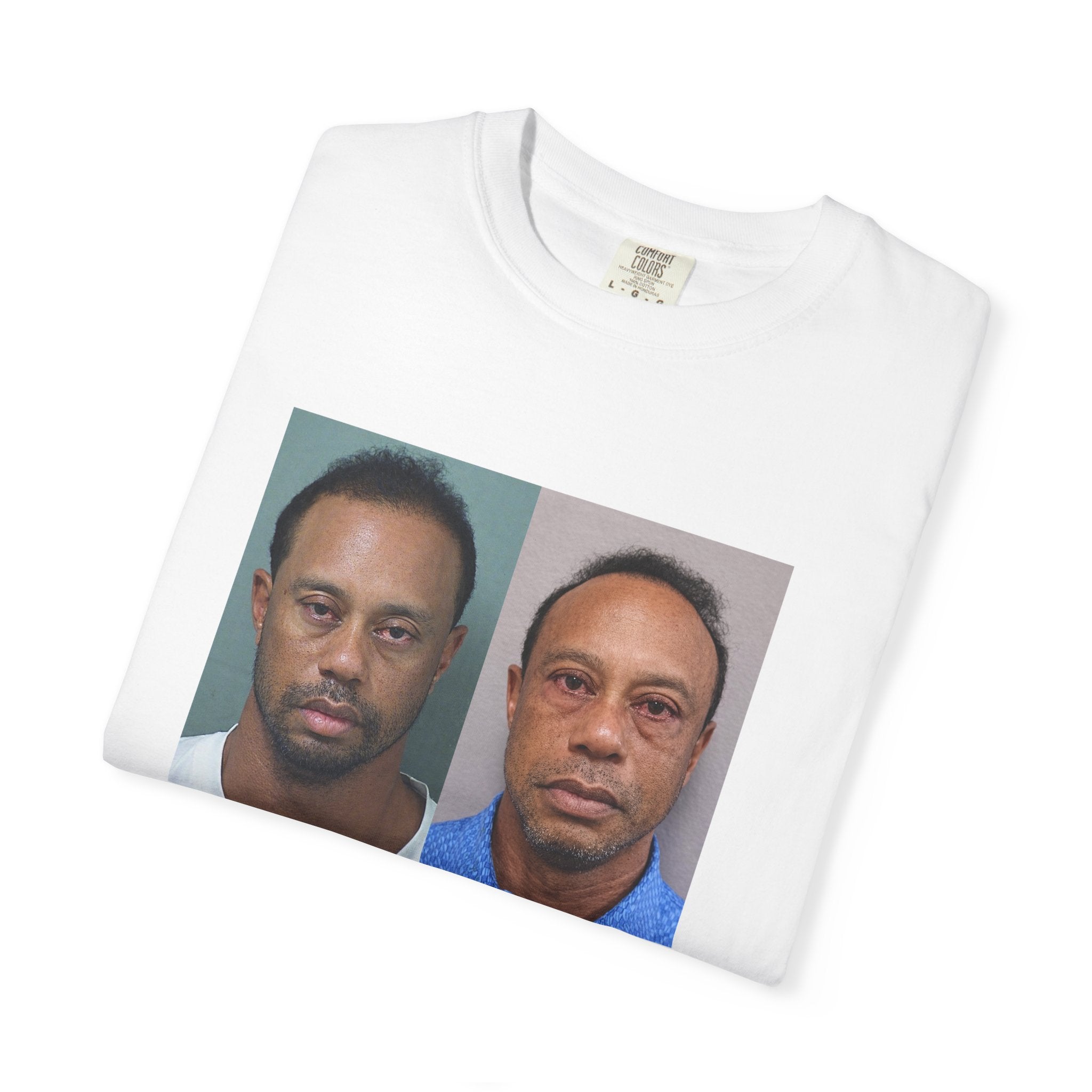Tiger Two Time Golf Mugshot Shirt