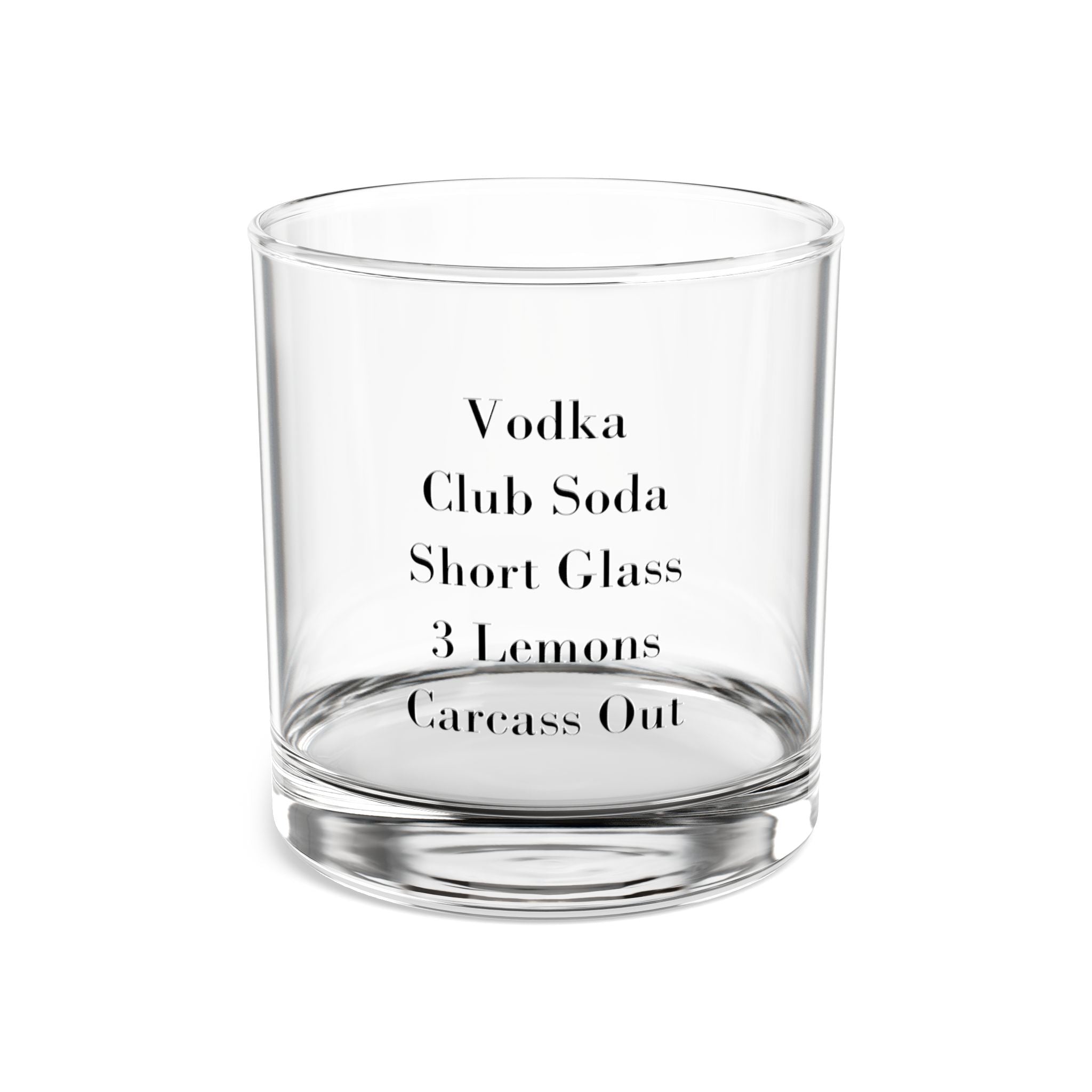 Vodka Soda 3 Lemons Carcass Out Rocks Glass