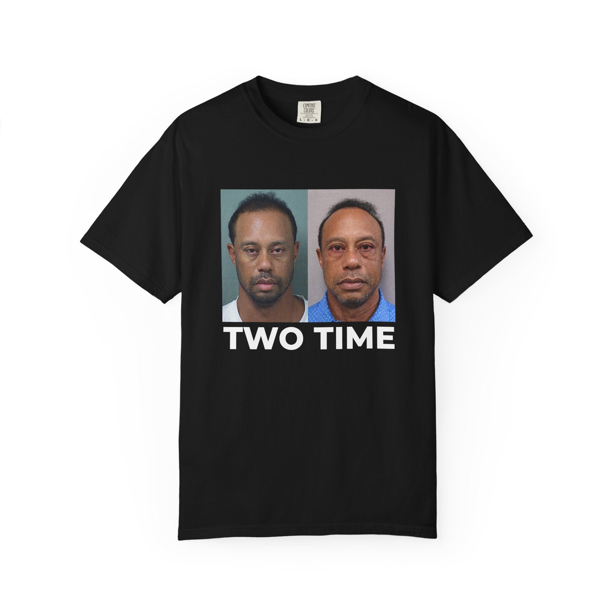 Tiger Two Time Golf Mugshot Shirt