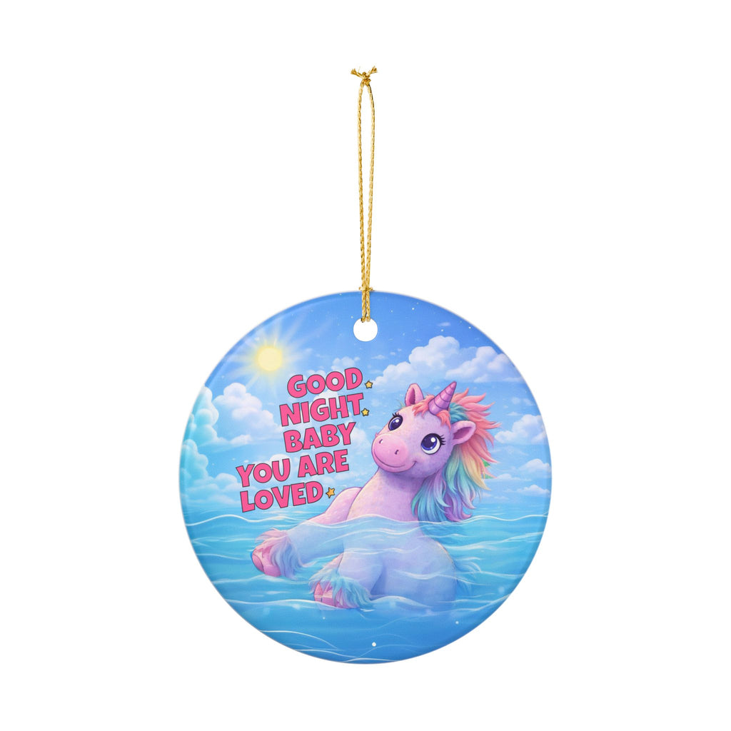 Britani Unicorn Good Night Baby Ceramic Ornament