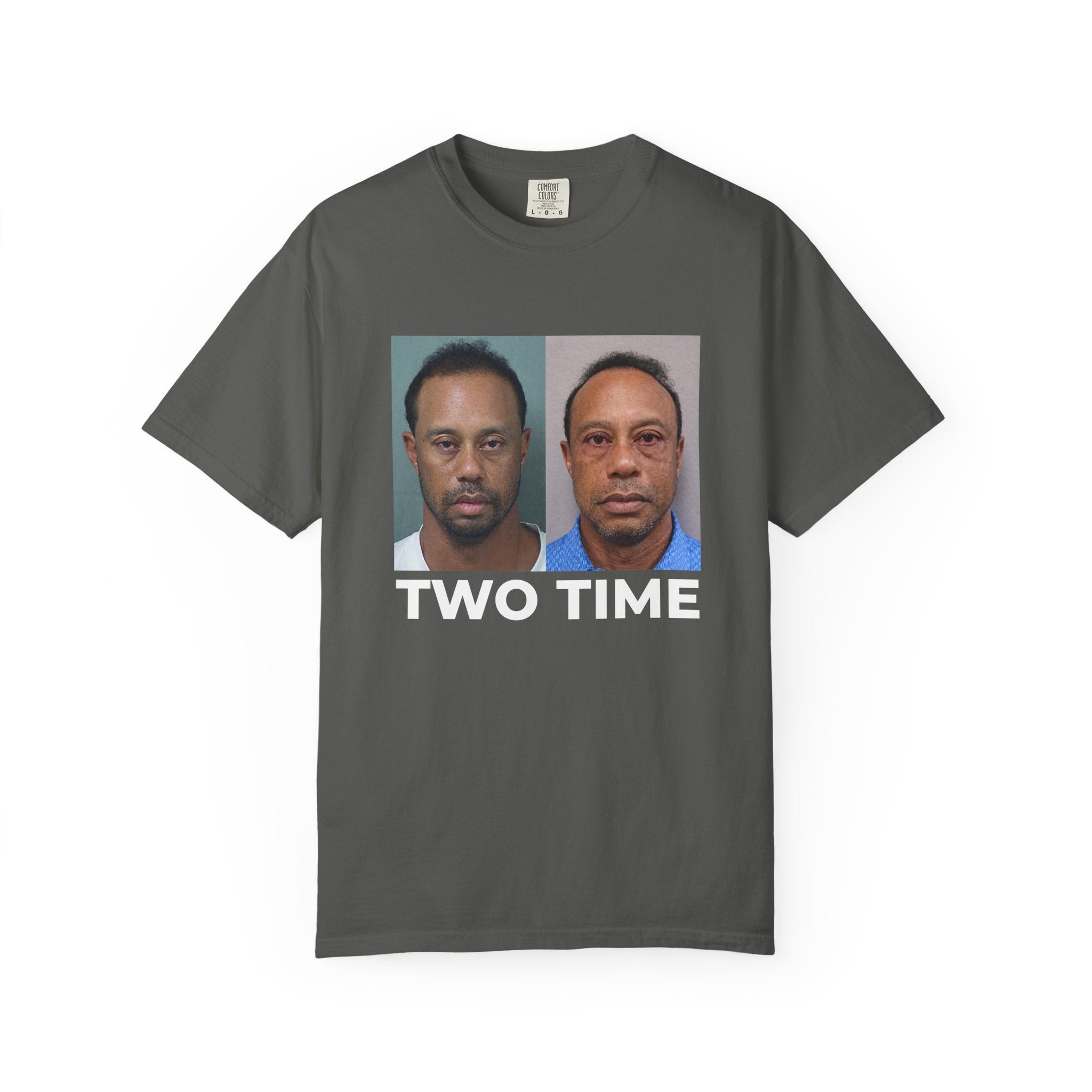 Tiger Two Time Golf Mugshot Shirt