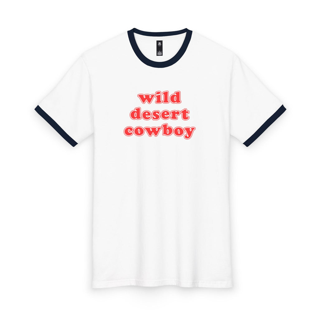 Wild Desert Cowboy Ringer Shirt Navy/Red