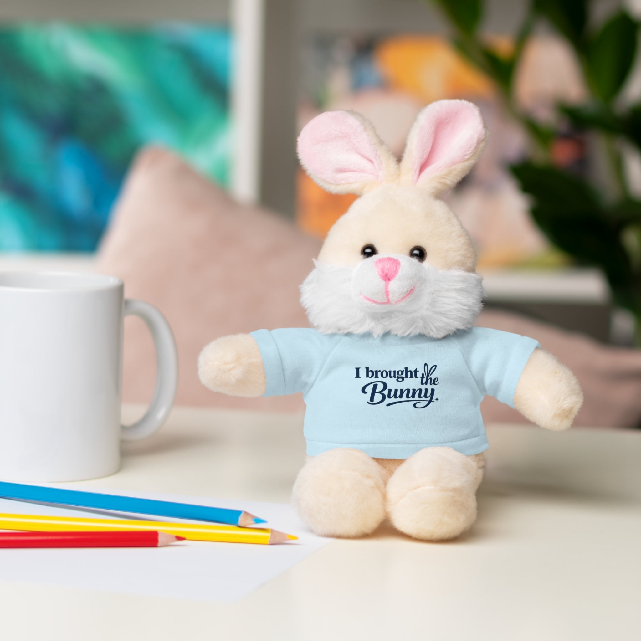 "I Brought The Bunny" Stuffed Animal
