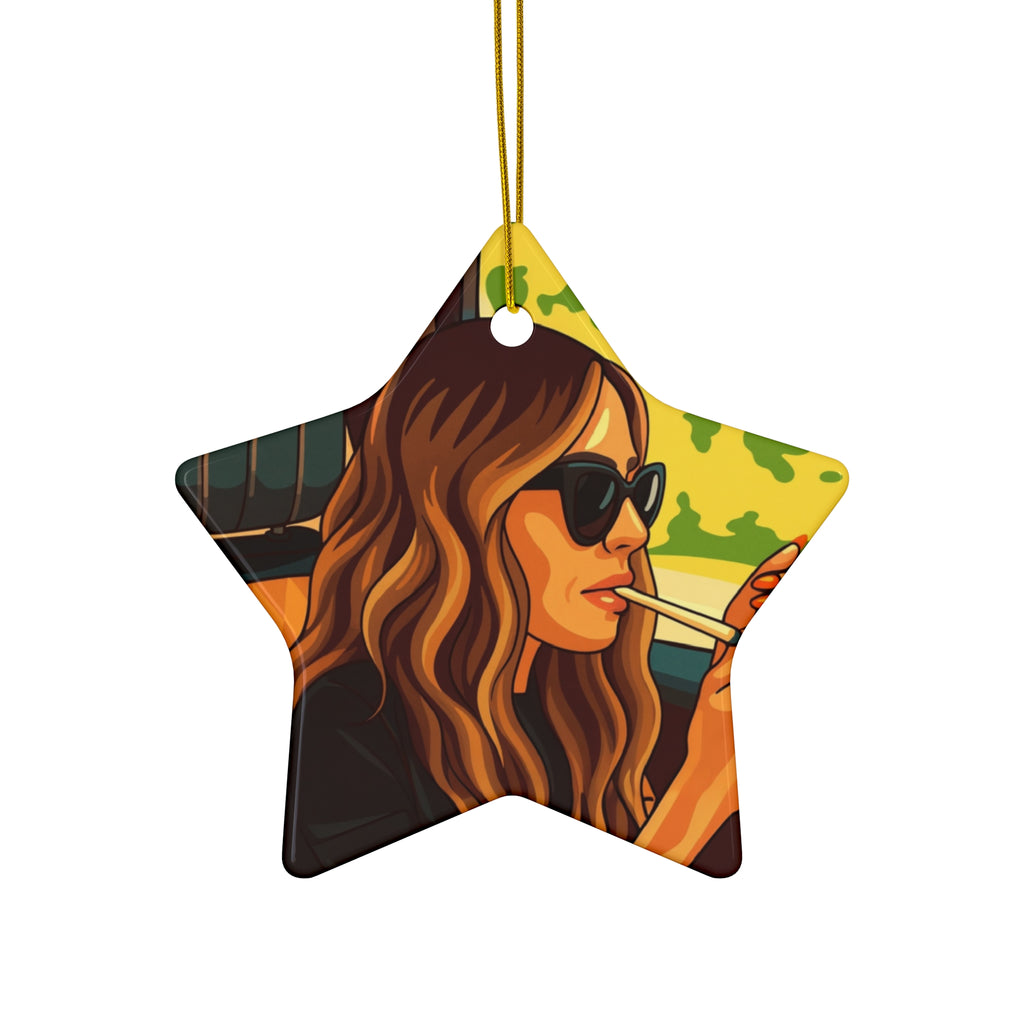 Dorit Smoking RHOBH Ceramic Ornament | Real Housewives of Beverly Hills