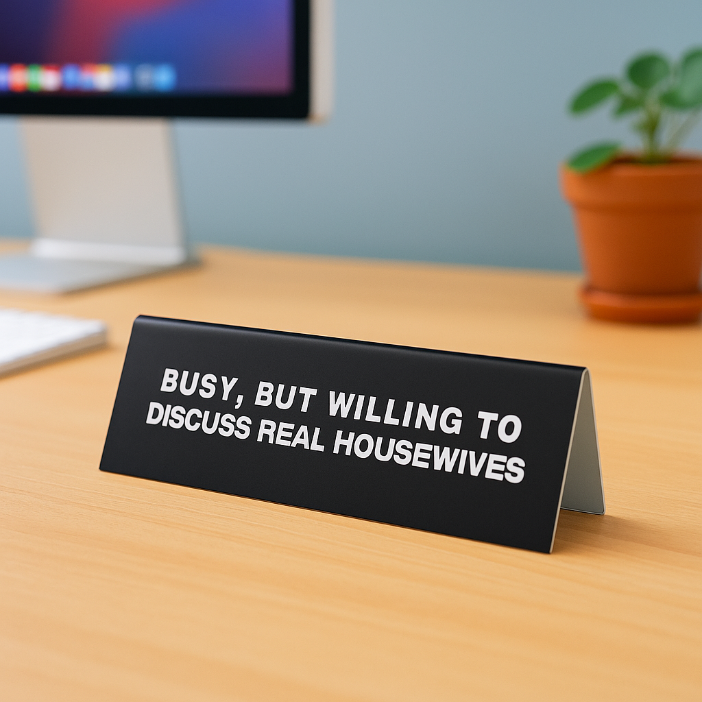 Real Housewives Desk Sign