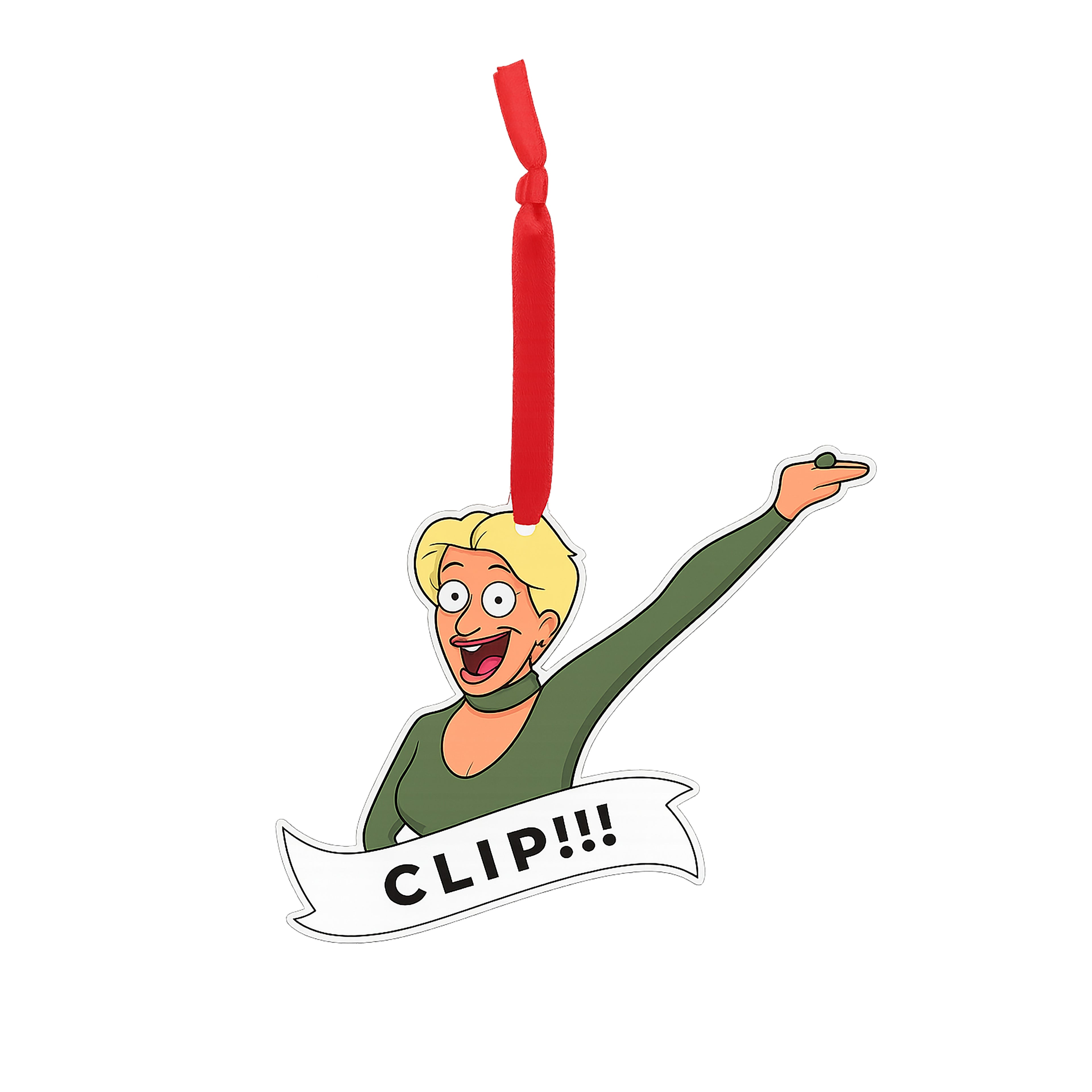 Dorinda Clip Inspired Acrylic Cut Holiday Ornament
