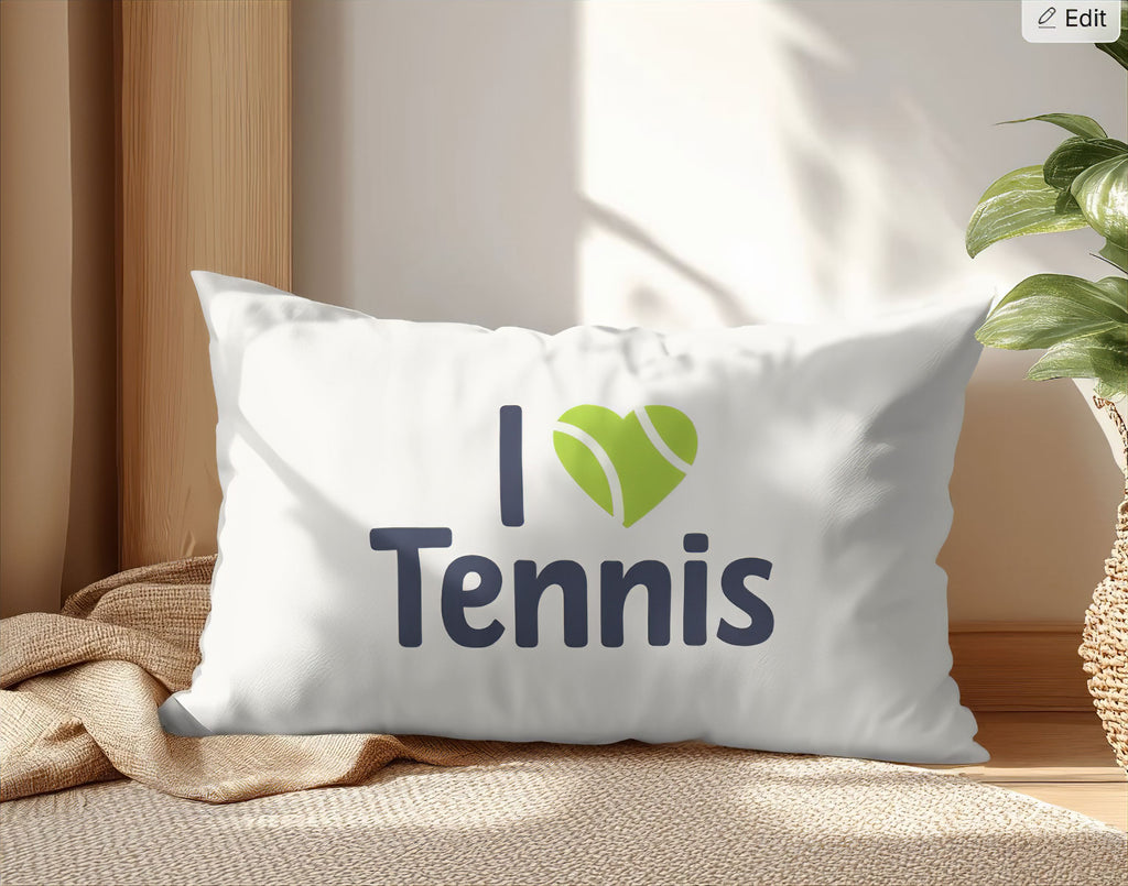 I Heart Tennis Decorative Throw Pillow