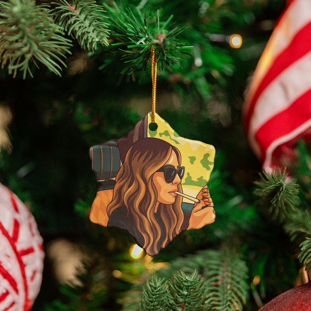 Dorit Smoking RHOBH Ceramic Ornament | Real Housewives of Beverly Hills